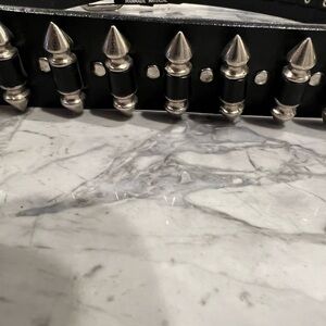 Hot Topic Goth Alternative Black Studded Spike Belt - 30